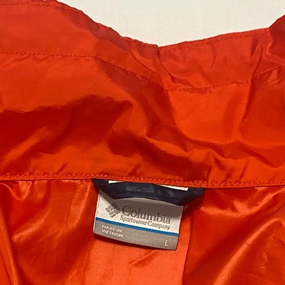 Columbia Bright Red and Blue Zip Up Wind Jacket Jacket With Pockets Ladies’ L - Picture 6 of 9